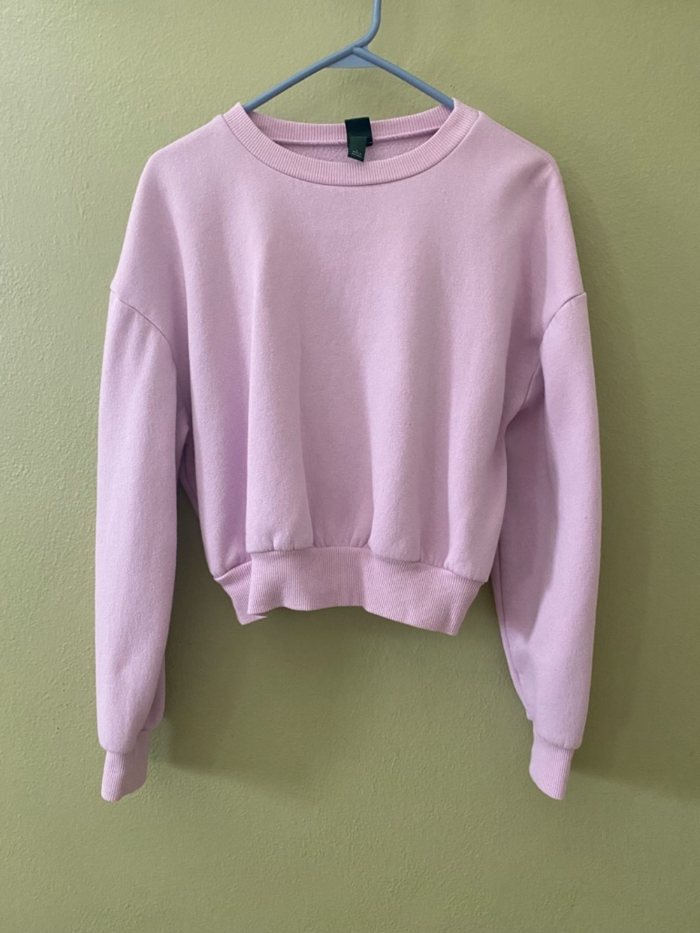 Lilac Cropped Crewneck Sweatshirt